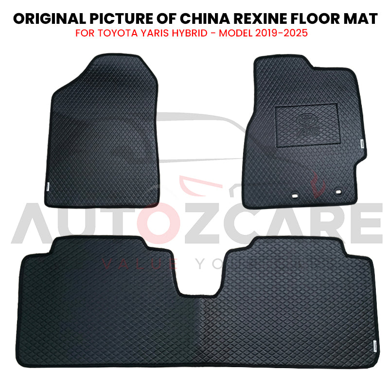 Toyota Yaris Hybrid China Rexine Floor Mat 3PCS - Model 2019-2025