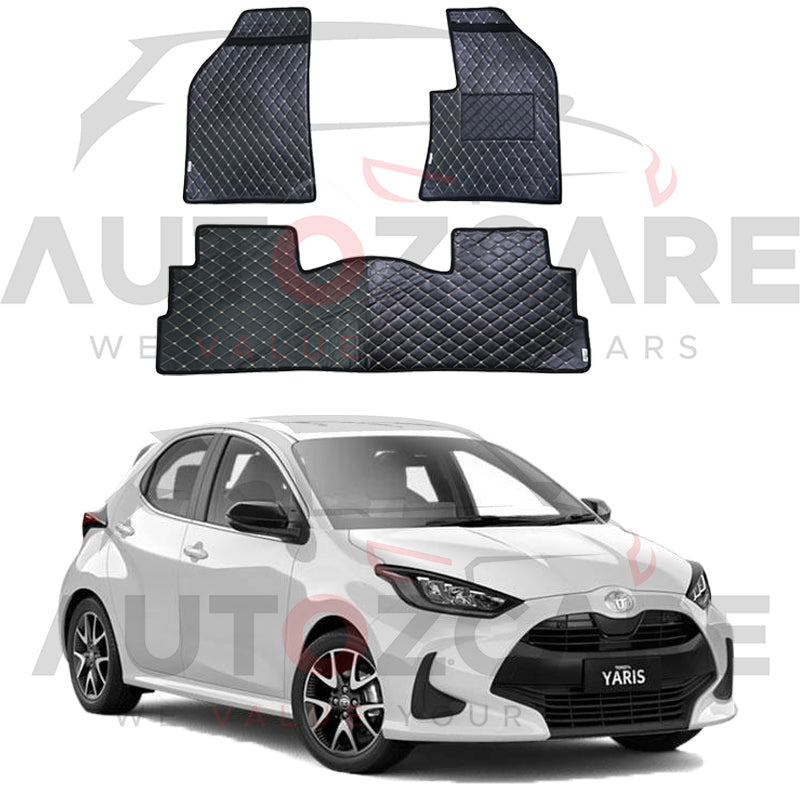 Toyota Yaris Hybrid 7D Floor Mat ( Flat Style ) - Model 2019-2025