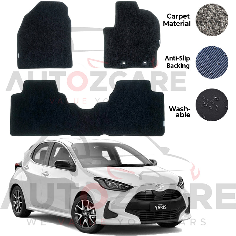 Toyota Yaris Hatchback Genuine Fitting Carpet Floor Mat 3PCS - Model 2019-2025