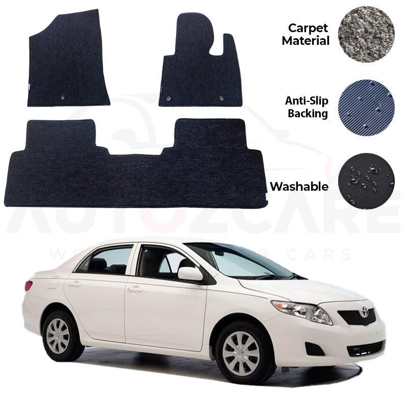 Toyota Corolla Genuine Fitting Carpet Floor Mat 3PCS - Model 2009-2013