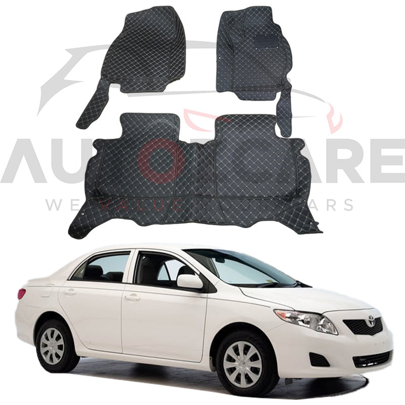 Toyota Corolla 7D Floor Mats - Model 2009-2013 Best Floor mat | Corolla Floor | Corolla Mat | Mix Thread