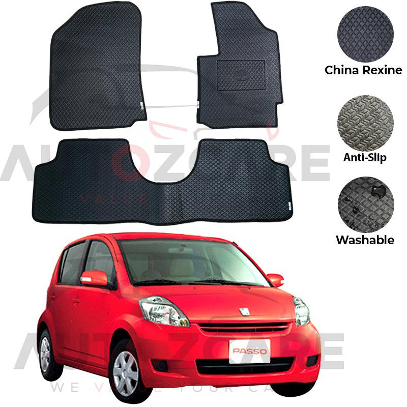 Toyota Passo China Rexine Floor Mat 3PCS - Model 2005-2010