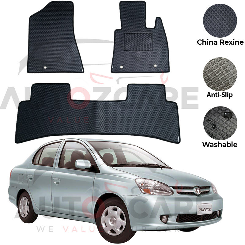 Toyota Platz China Rexine Floor Mat 3PCS - Model 1999-2005