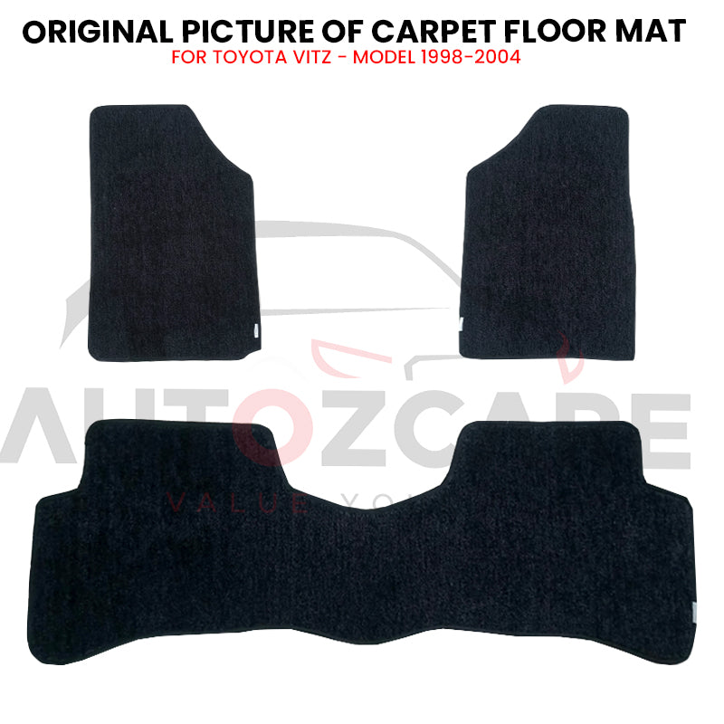 Toyota Vitz Genuine Fitting Carpet Floor Mat 3PCS - Model 1998-2004