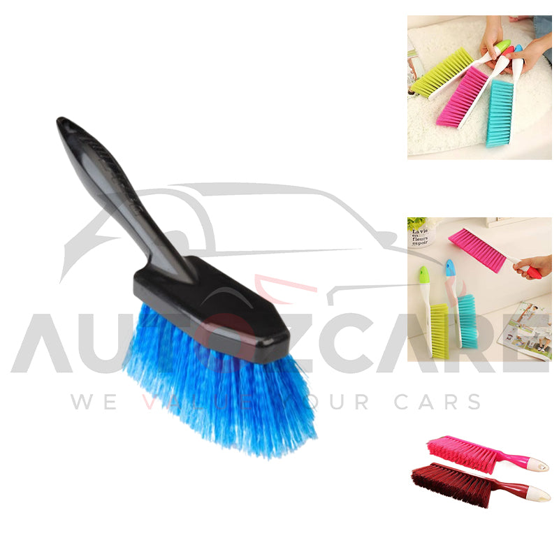 Multi Functional Handled Washable Soft Bristle Brush | Car Floor and Seat Cleaning