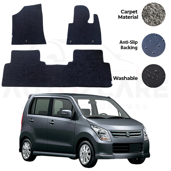 Suzuki Wagon R Genuine Fitting Carpet Floor Mat 3PCS - Model 2008-2013