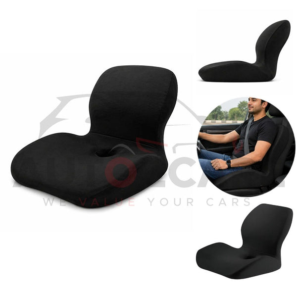 Premium Memory Foam Back Care Lumbar Support Seat Cushion for Car