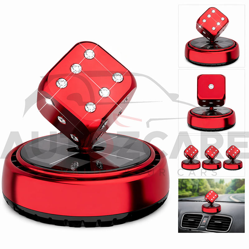Solar Rotating Magic Dice Car Perfume