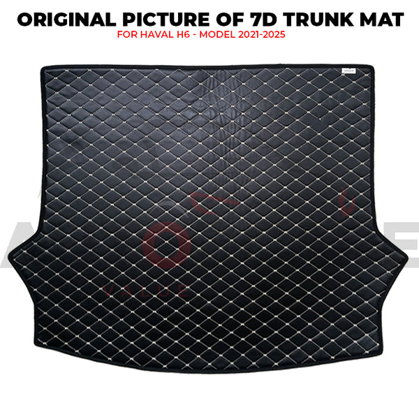 Haval H6 7D Custom Car Trunk Mat - Model 2021-2025