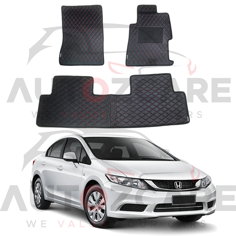 Honda Civic Rebirth 7D Floor Mat ( Flat Style ) 3PCS - Model 2013-2016
