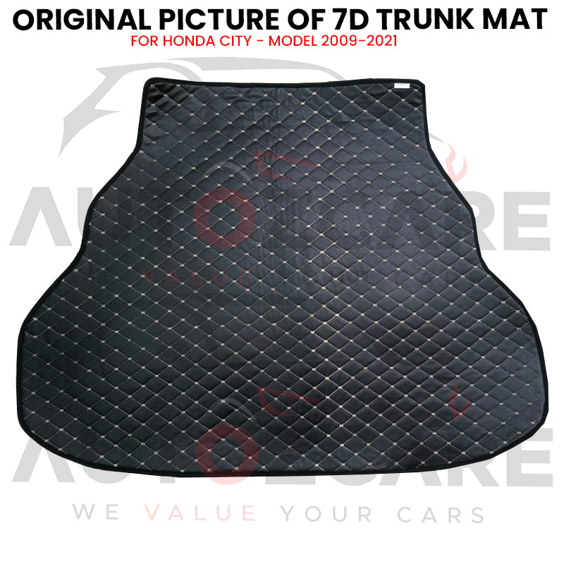 Honda City 7D Custom Car Trunk Mat - Model 2009-2021