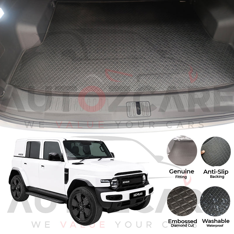 iCaur V23 China Rexine Custom-Size Trunk Mat - Model 2026