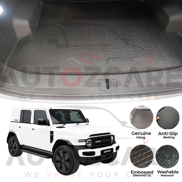 iCaur V23 China Rexine Custom-Size Trunk Mat - Model 2026