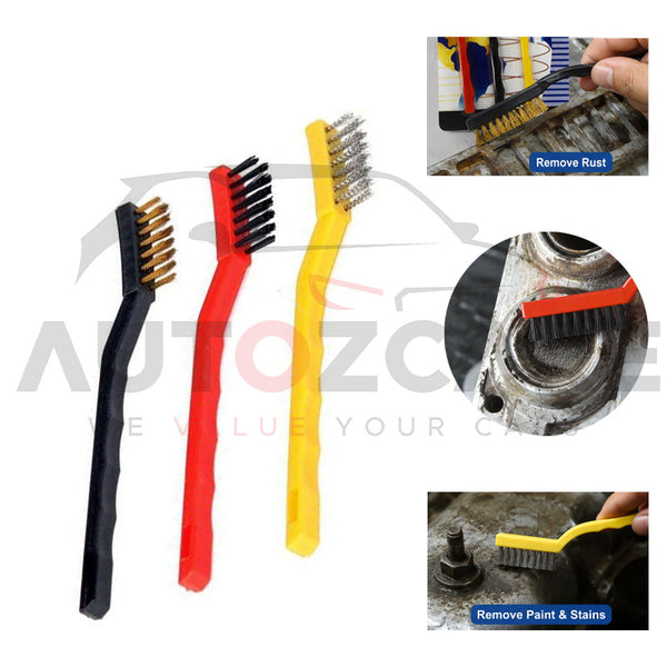 3-Piece Wire Brush Set – Heavy-Duty Rust, Dirt & Paint Removal Cleaning Brushes