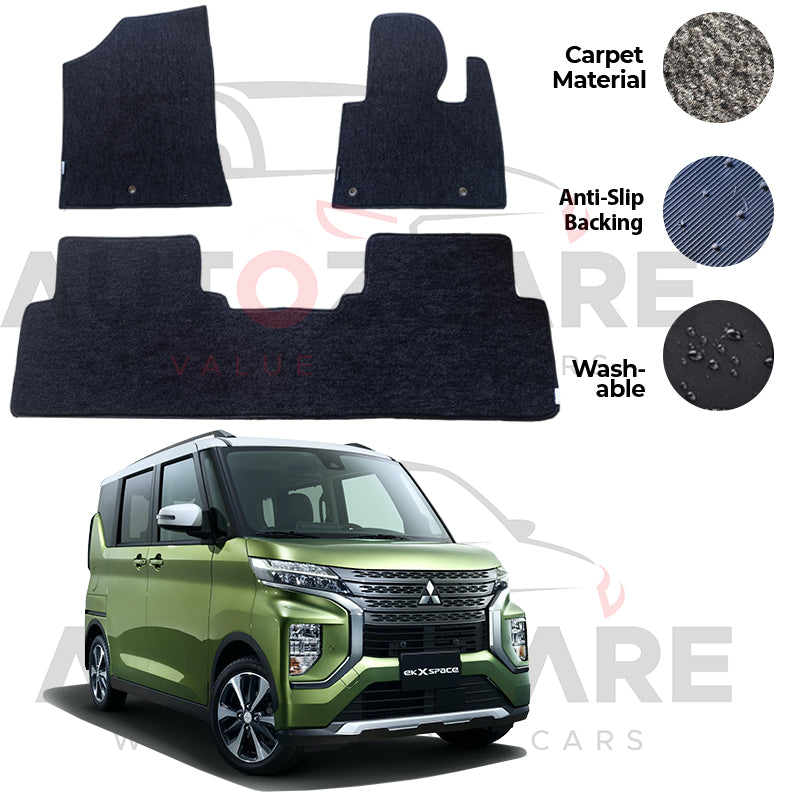 Mitsubishi Ek X Space Genuine Fitting Carpet Floor Mat 3PCS - Model 2019-2026