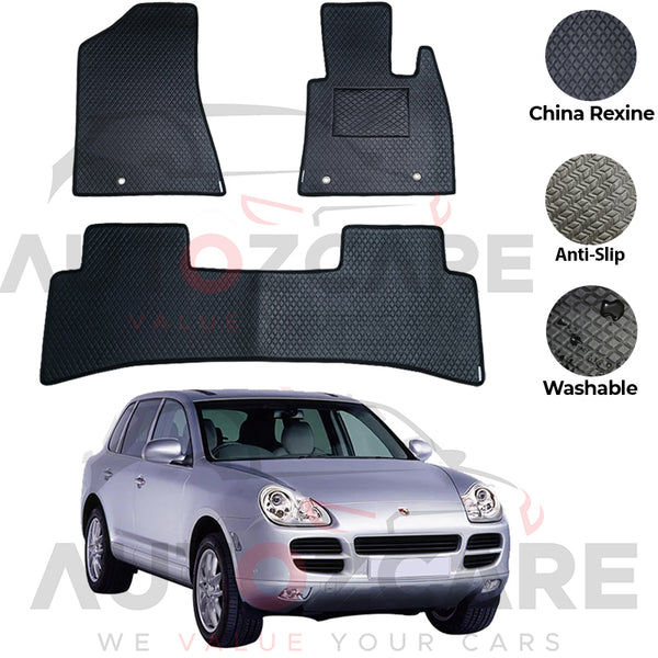 Porsche Cayenne China Rexine Floor Mat 3PCS - Model 2002-2010