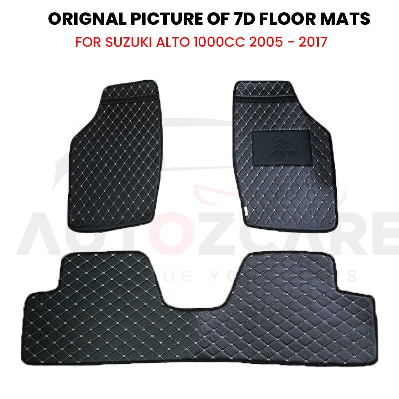 Alto 1000cc 7D Floor Mat ( Flat Style ) 3PCS - Model 2005-2017