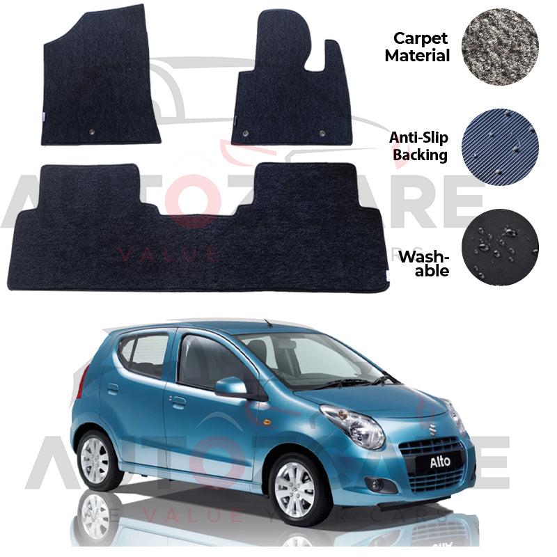 Suzuki Alto Japanese Fitting Carpet Floor Mat 3PCS - Model 2009-2014