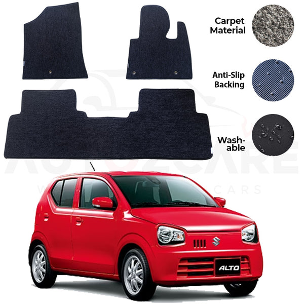 Suzuki Alto Fitting Carpet Floor Mat 3PCS - Model 2014-2019