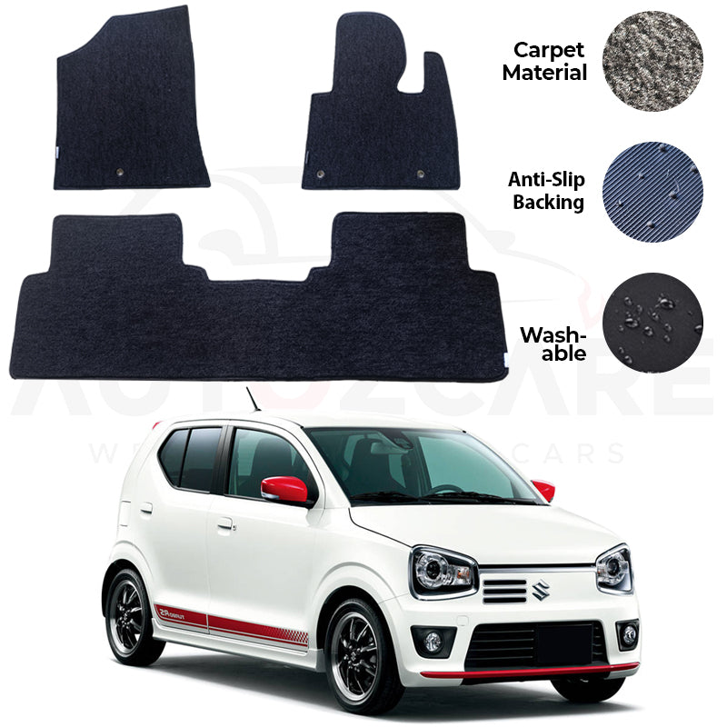 Suzuki Alto Japanese Genuine Fitting Carpet Floor Mat 3PCS - Model 2014-2021