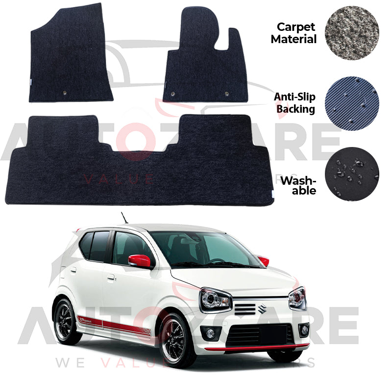 Suzuki Alto Japanese Genuine Fitting Carpet Floor Mat 3PCS - Model 2014-2025