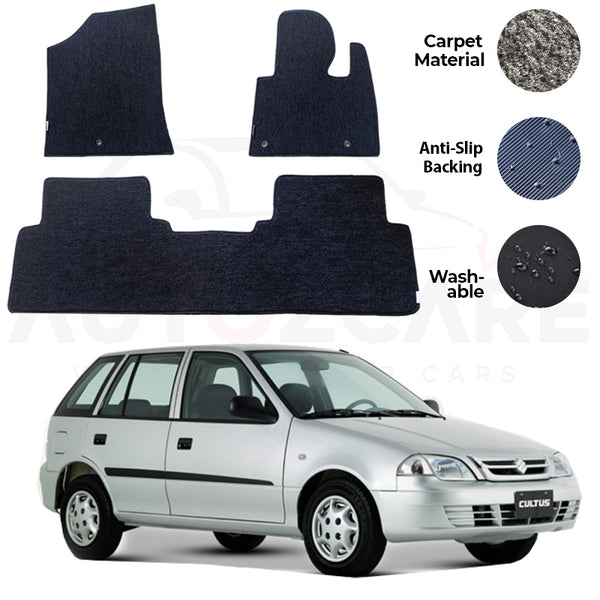 Suzuki Cultus Genuine Fitting Carpet Floor Mat 3PCS - Model 2007-2017