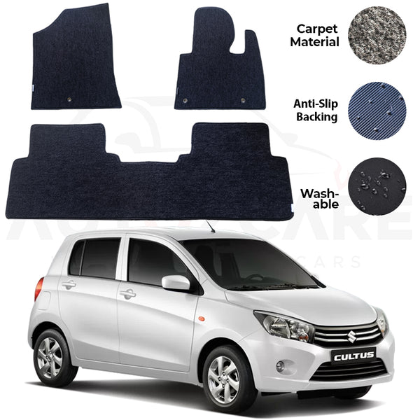 Suzuki Cultus Genuine Fitting Carpet Floor Mat 3PCS - Model 2017-2024