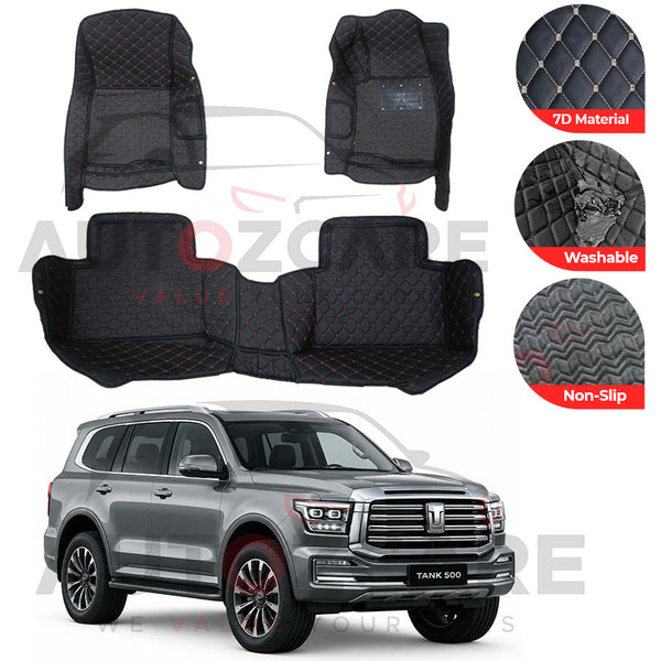 GWM Tank 500 7D Floor Mat (Tray Style) 3PCS - Model 2024-2025