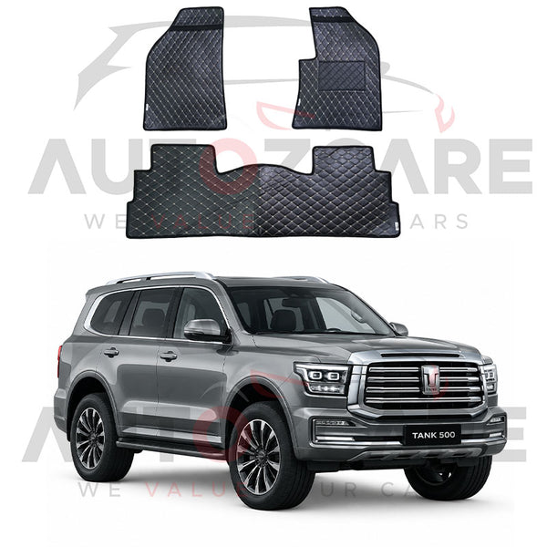 GWM Tank 500 7D Floor Mat ( Flat Style ) 4PCS - Model 2024-2025