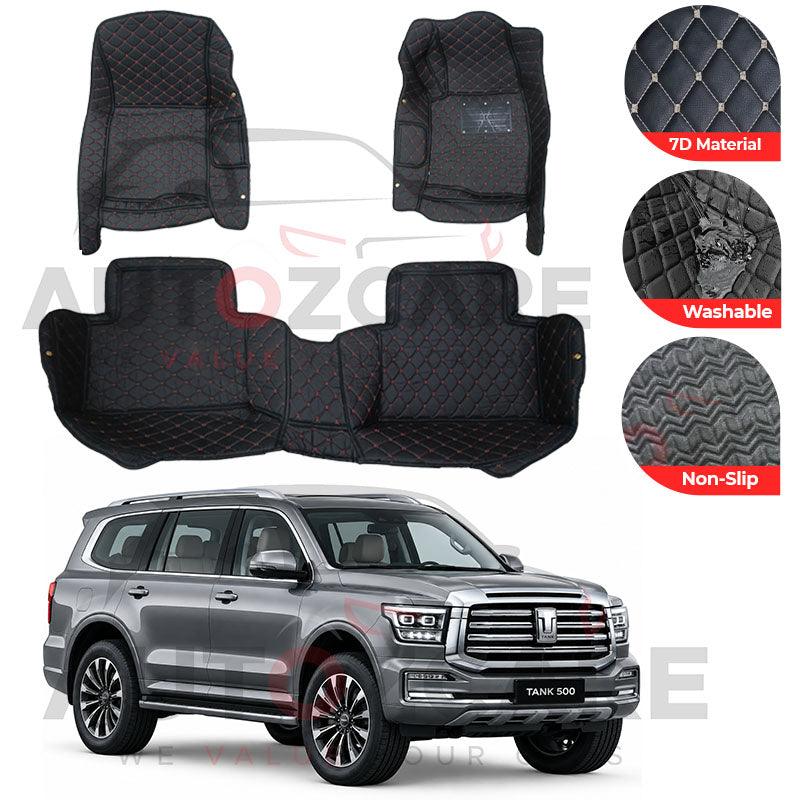 GWM Tank 500 7D Floor Mat (Tray Style) 3PCS - Model 2024-2025