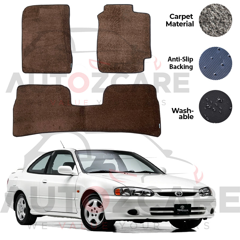 Toyota Corolla Genuine Fitting Carpet Floor Mat 3PCS - Model 1995-2002