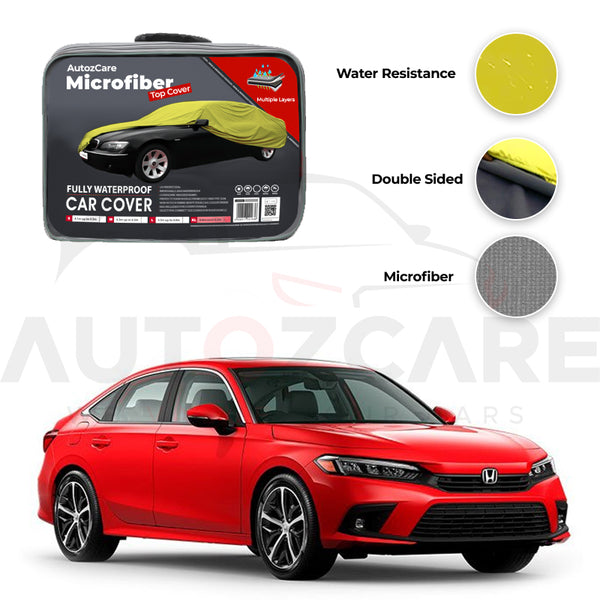 Honda Civic Microfiber Car Top Cover - Model 2022-2023 - AutozCare Pakistan