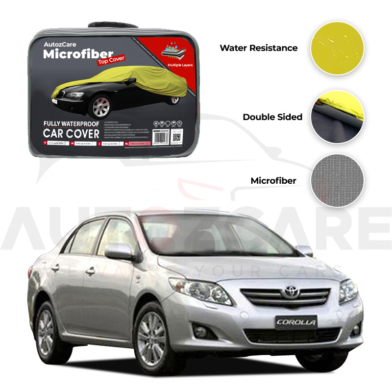 Toyota Corolla Microfiber Car Top Cover - Model 2008-2014 - AutozCare Pakistan