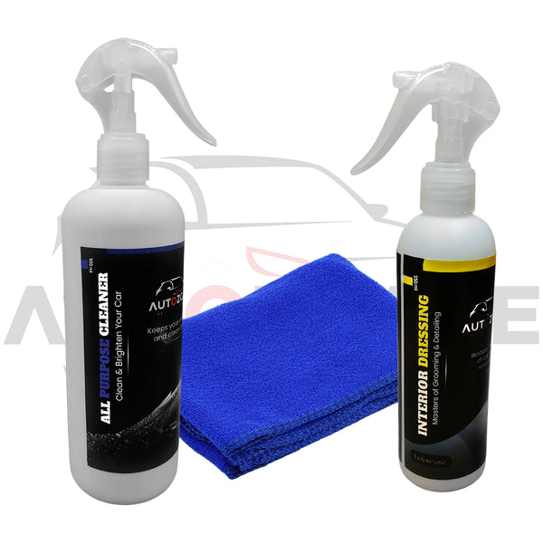 AutozCare Interior Dressing, All Purpose Cleaner With Towel (Pack of 3)