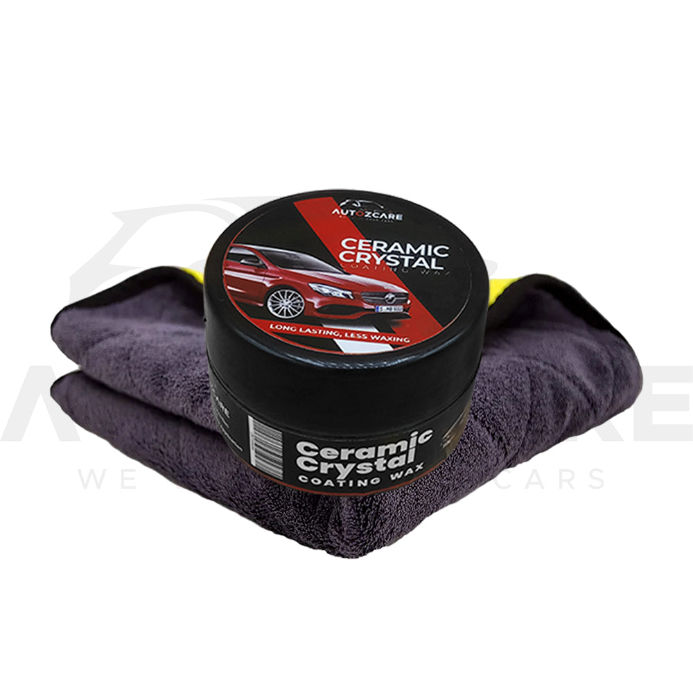 AutozCare Ceramic Crystal Coating Wax And Double Side Microfiber Towel (Pack Of 2) - AutozCare Pakistan