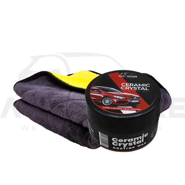 AutozCare Ceramic Crystal Coating Wax And Double Side Microfiber Towel (Pack Of 2) - AutozCare Pakistan