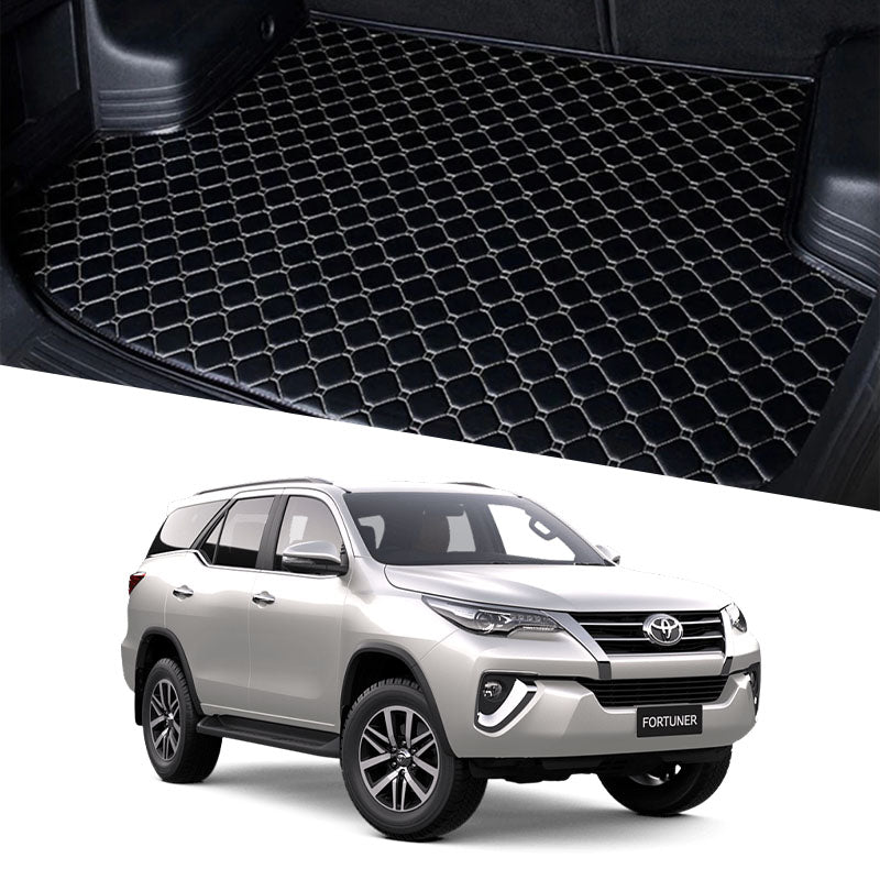 Toyota Fortuner 7D Custom Car Trunk Mat - Model 2013-2016 Fortuner Best Trunk mats | Fortuner 7D | Fortuner Mat | Mix Thread