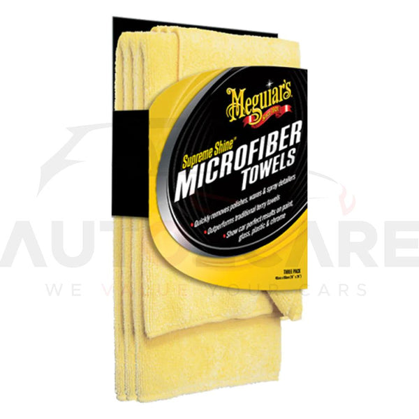 Meguiars Supreme Shine Microfiber Towel - ( Pack of 3 ) - AutozCare Pakistan